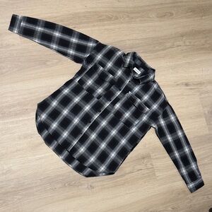 Thread & Supply Oversized Black and White Flannel